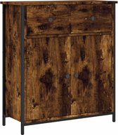 vidaXL Dressoir Artisanaal eiken 66 x 34,5 x 90 cm Bewerkt