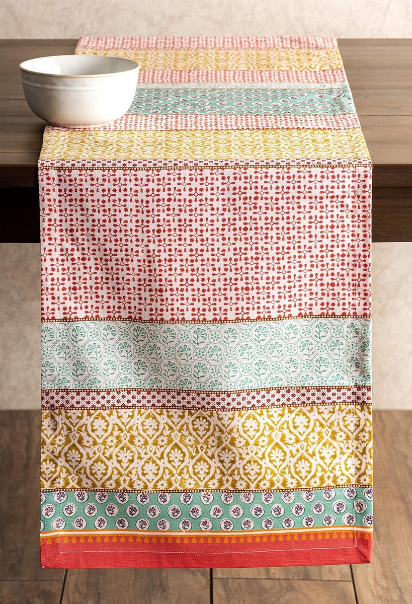 LINUM Uni Decoratieve tafelloper voor eettafel 45 x 150 cm, 100% geribbeld katoen, machinewasbaar, lichtgrijs