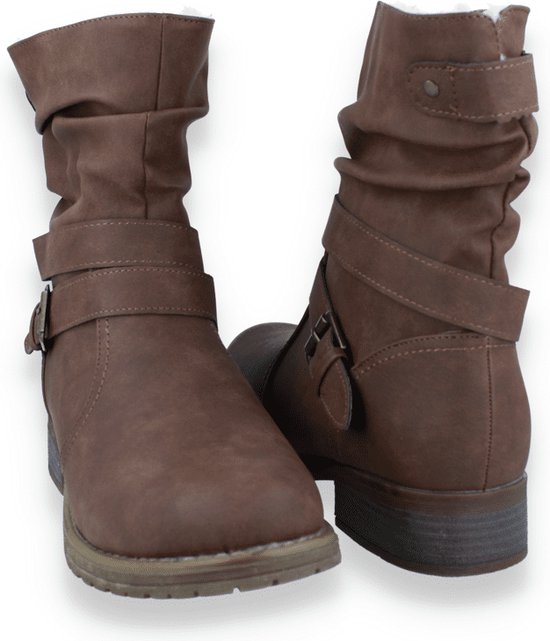 Bridge Dames Enkellaars | Cognac | Maat: 42