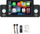 Multimedia Autoradio - Geschikt voor Android en Carplay - 5 Inch - Touchscreen - Stembesturing - Bluetooth - USB - ‎18,8 x 8,2 x 5