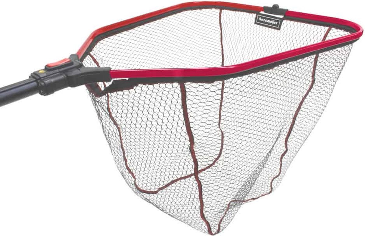 Rozemeijer - Folding Trap DLX Rubberized Net - Schepnet 70 x 60 cm - Steel 100 cm