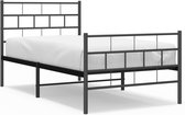 vidaXL-Bedframe-met-hoofd--en-voeteneinde-metaal-zwart-90x200-cm