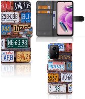 Wallet Book Case Geschikt voor Xiaomi Redmi Note 12S GSM Hoesje Kentekenplaten