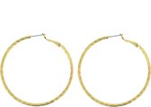 Behave Boucles d'oreilles dorées 45 mm