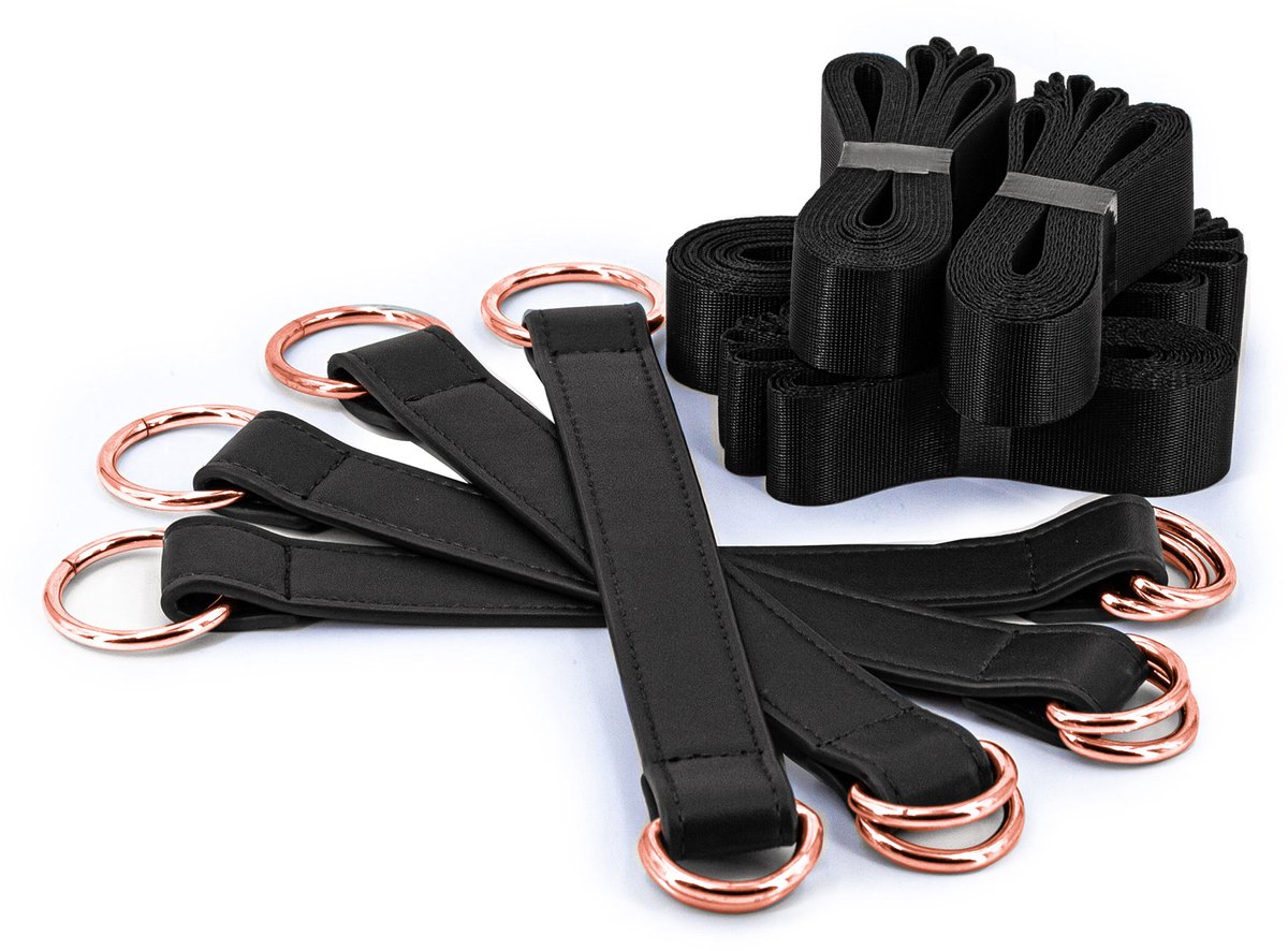 Goedkoopste Bondageset Bondage Couture Tiedown Straps Zwart