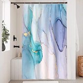 Rideau de douche lavable - Rideau de douche textile - 120 x 180 CM (Violet/Vert)
