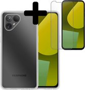 Hoesje Geschikt voor Fairphone 5 Hoesje Siliconen Case Met Screenprotector - Hoes Geschikt voor Fairphone 5 Hoes Siliconen - Transparant
