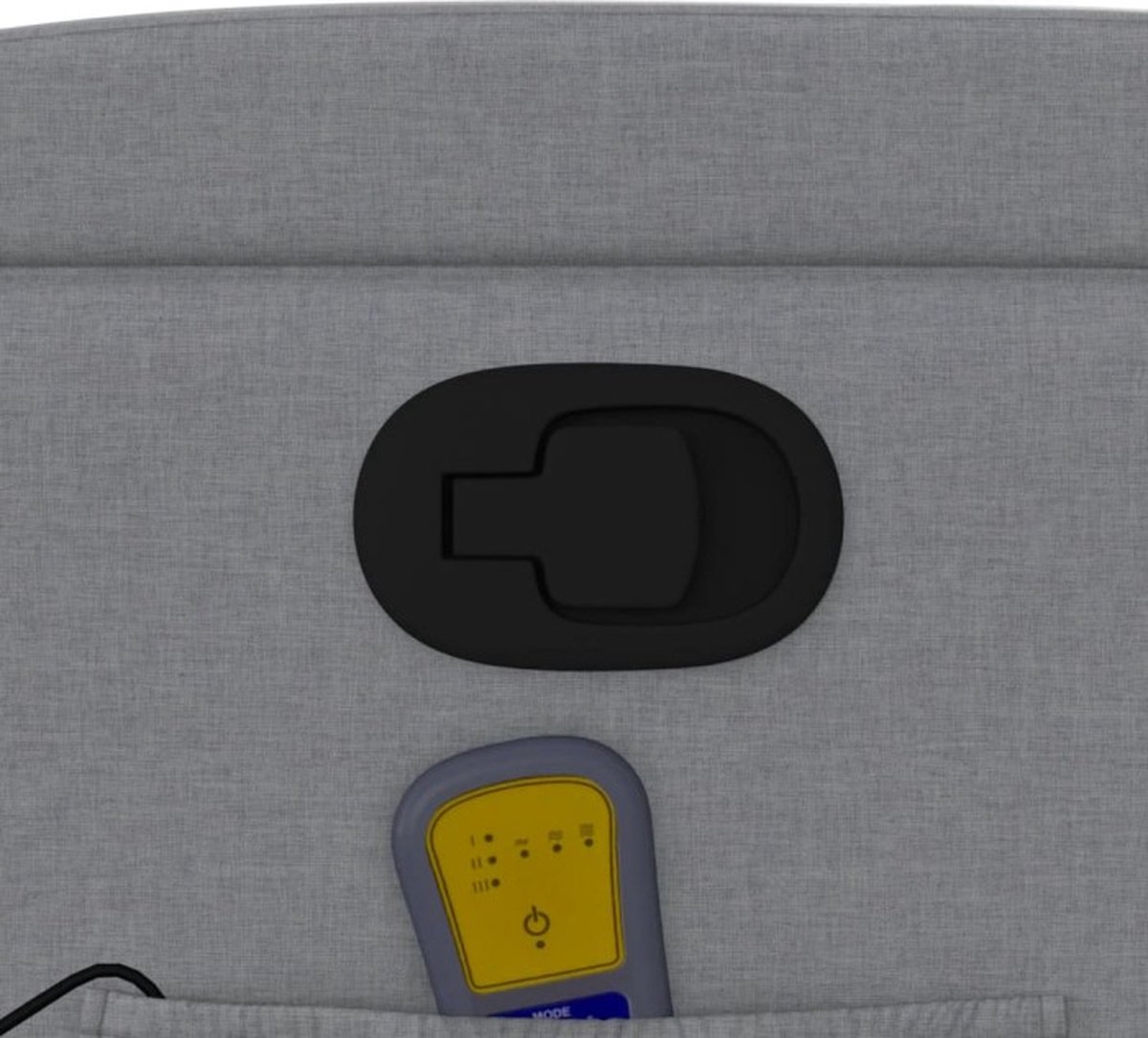 Afbeelding 3 van vidaXL Massagestoel Verstelbaar Stof Lichtgrijs