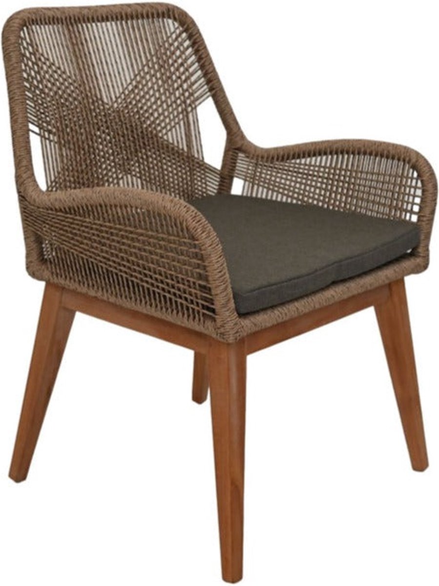 Lounge stoel - terrasstoelen weerbestendig - tuinstoel - tuinstoel kuip - kuipstoel buiten - lounge fauteuil - loungestoel - 60x64x87 - Wood Selections