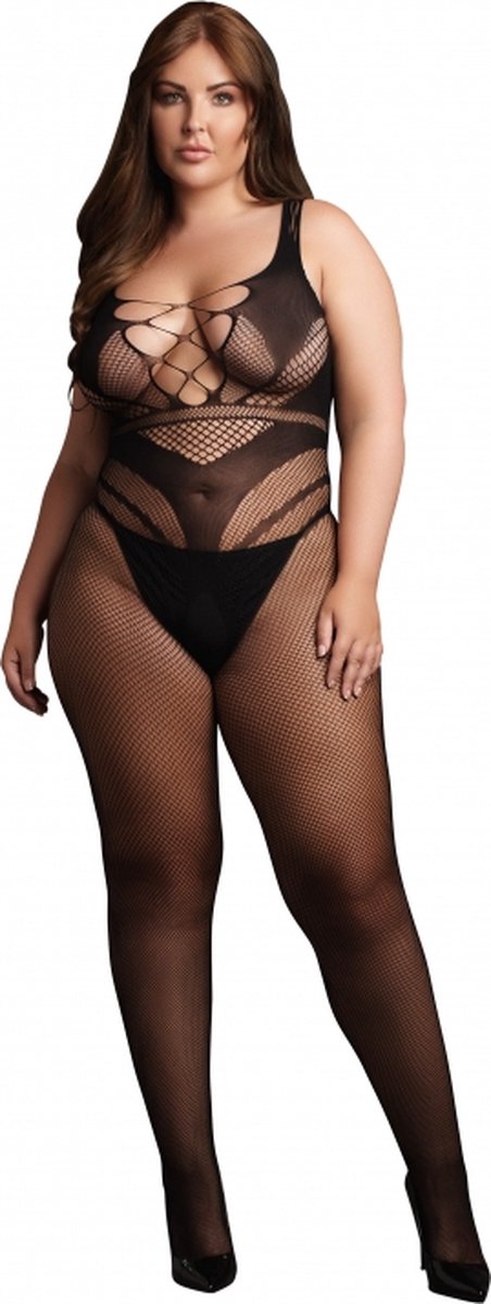 Bodystocking with Accentuated Lines - OSX - Black
