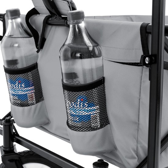 KESSER® Bolderkar opvouwbaar Bolderwagen tot 100 kg draagvermogen - Strandkar met massieve banden Transportkar - Grijs van KESSER — afbeelding 2