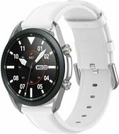 By Qubix 22mm - Classic leren bandje - Wit - Huawei Watch GT 2 - GT 3 - GT 4 (46mm) - Huawei Watch GT 2 Pro - GT 3 Pro (46mm)