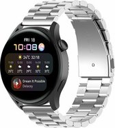 By Qubix 22mm - Stalen schakelband - Zilver - Huawei Watch GT 2 - GT 3 - GT 4 (46mm) - Huawei Watch GT 2 Pro - GT 3 Pro (46mm)