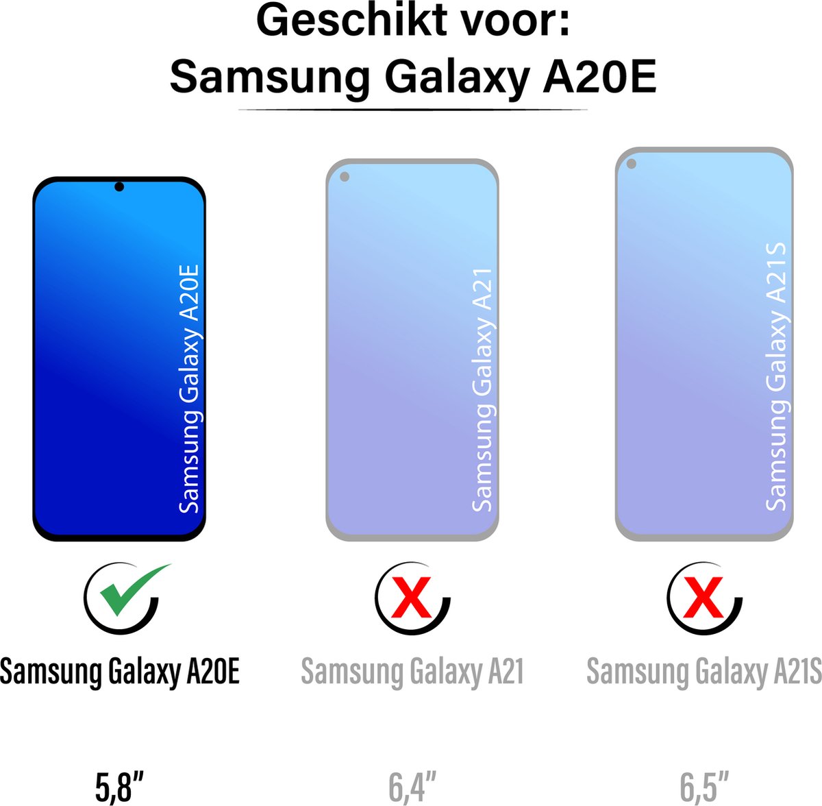 Hoesje geschikt voor Samsung Galaxy A20E - Backcover - Flexibel - Koord - TPU - Transparant