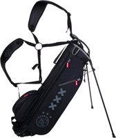 Sac de golf FastFold Ajax - 6 pouces - Sac de golf Standbag - 4 compartiments - Sac de transport de Golf - Zwart Rouge