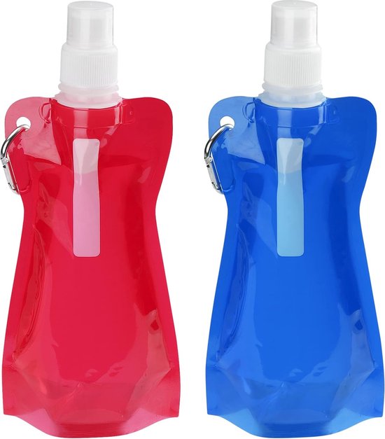 2 pièces – Gourde pliable sans BPA, gourde réutilisable, 500 ml