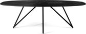 Furntastik Eetkamertafel Eljas, 240x110 cm, zwart
