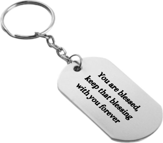 Akyol - you are blessed keep that blessing with you sleutelhanger - Quotes - familie vrienden - cadeau - 54 x 29mm