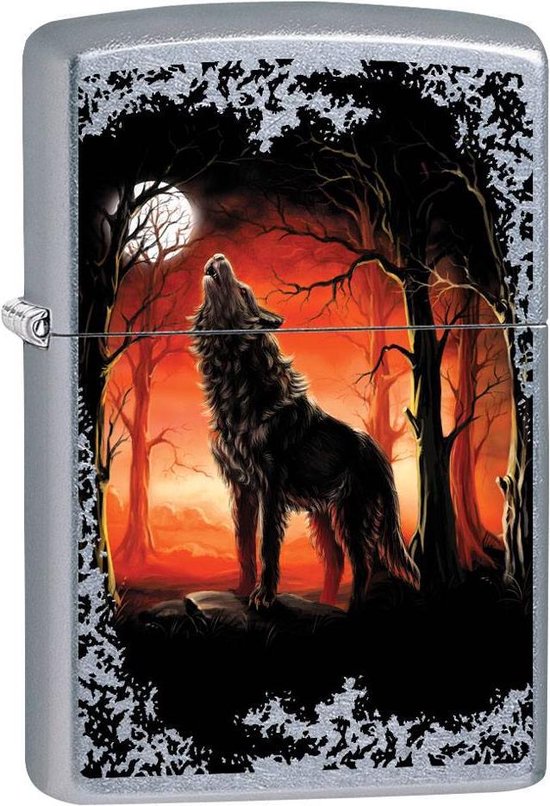Aansteker Zippo Wolf Moon Trees Bol