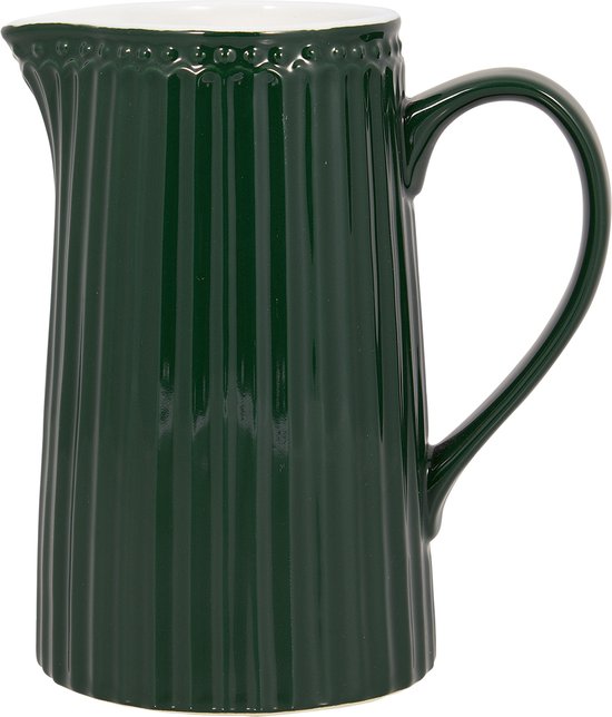 GreenGate Schenkkan / Waterkan Alice Pinewood groen (1 liter) - Donkergroene Kan