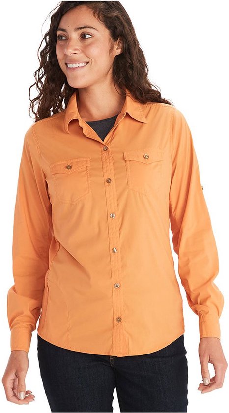 Roskiky Chemise en jean à manches longues, avec boutons, pour femme, X-Small