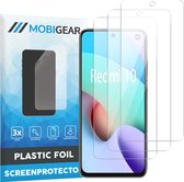 Mobigear Screenprotector geschikt voor Xiaomi Redmi 10 4G | Mobigear Screenprotector Folie - Case Friendly (3-Pack)