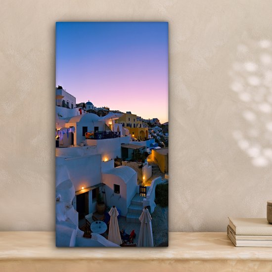 Tableau Moderne Photographique Paysage Santorin Grèce Sur Bois 97x62cm - Décoration Murale XXL