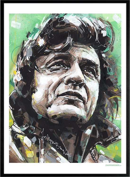 Johnny Cash 04 print 51x71 cm *ingelijst & gesigneerd