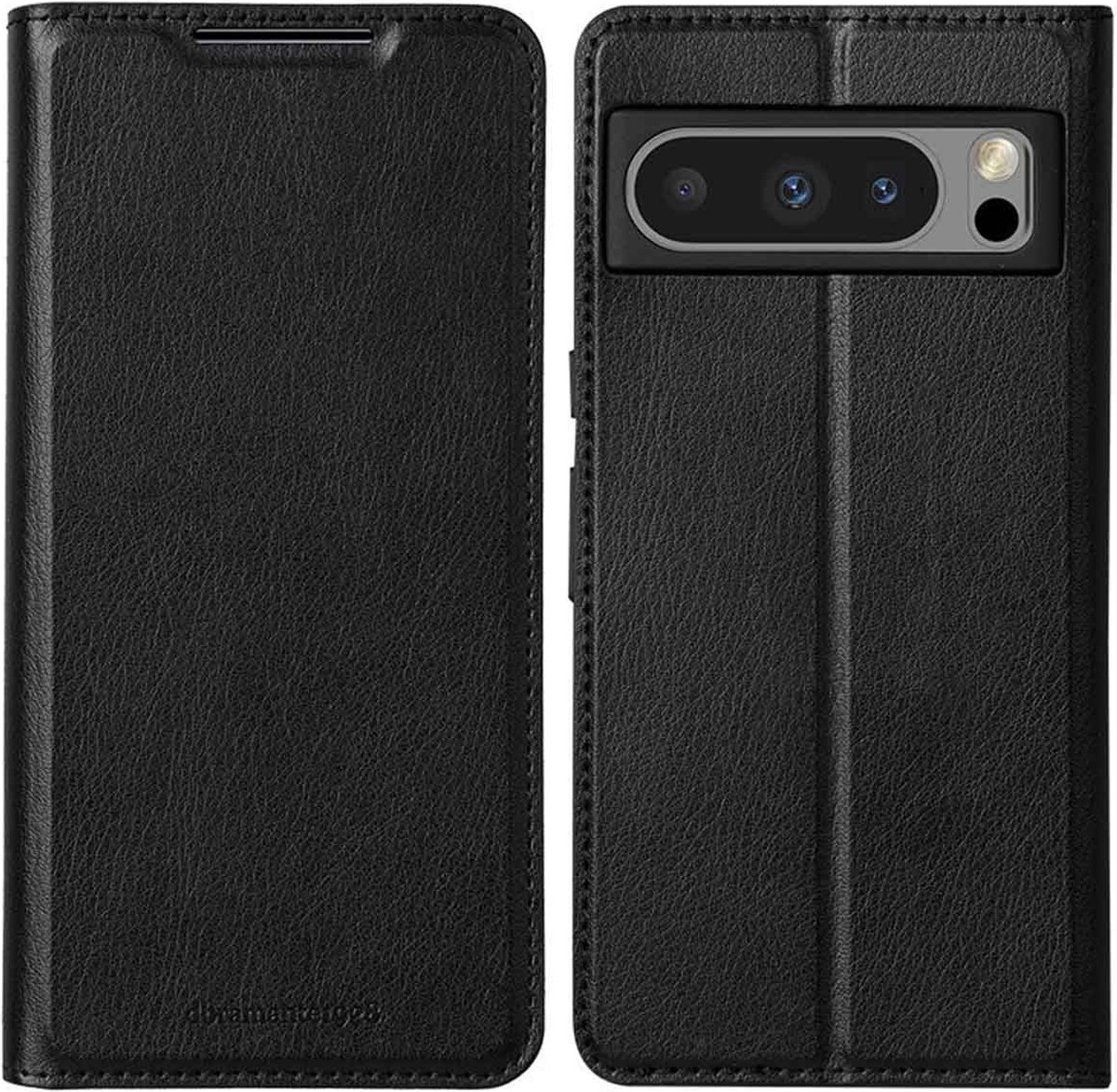 dbramante1928 Hoesje Met Pasjeshouder Geschikt voor Google Pixel 8 Pro - dbramante1928 Oslo Bookcase - Zwart