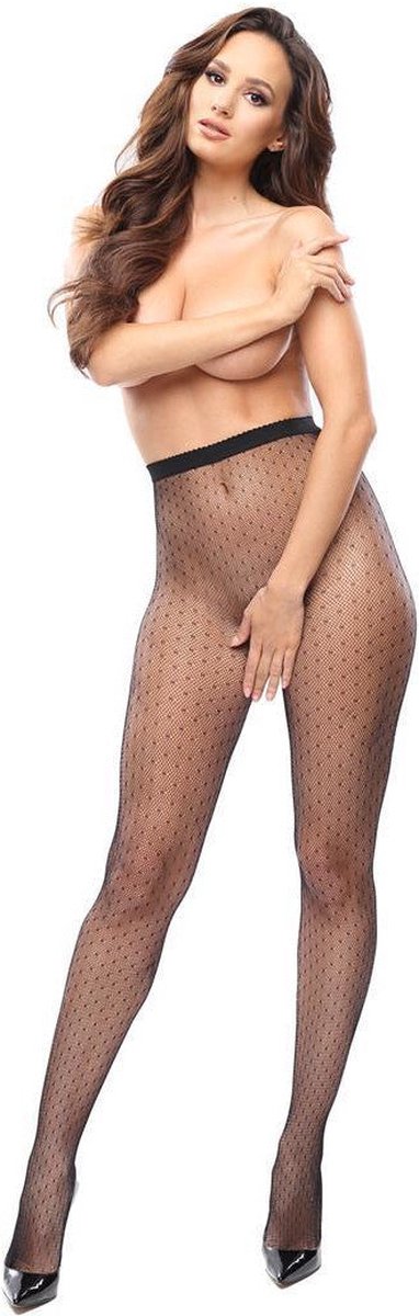 MI P611 pantyhose open crotch black 20den