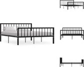 vidaXL Metalen Bedframe - Elegantie - Beddengoed - 160x200 - Zwart - Bed