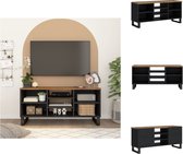 vidaXL - TV-meubel - Massief mangohout - 100 x 33 x 46 cm - Stabiele poten - Kast