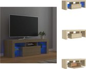 vidaXL TV-meubel Nordic - TV-meubel - Sonoma Eiken - 120 x 35 x 40 cm - Met RGB LED-verlichting - Kast