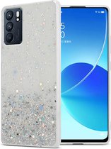 Cadorabo Hoesje geschikt voor Oppo Reno6 5G in Transparant met Glitter - Beschermhoes van flexibel TPU silicone met fonkelende glitters Case Cover Etui