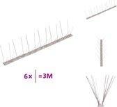 vidaXL Vogelpinnen - Roestvrij Staal - 50 x 2.5 cm - 6 vogelpinnen - Afweermiddel