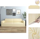 vidaXL Housse de canapé Jersey - 190-230 cm - Crème - 100% Polyester - Housse de mobilier de jardin