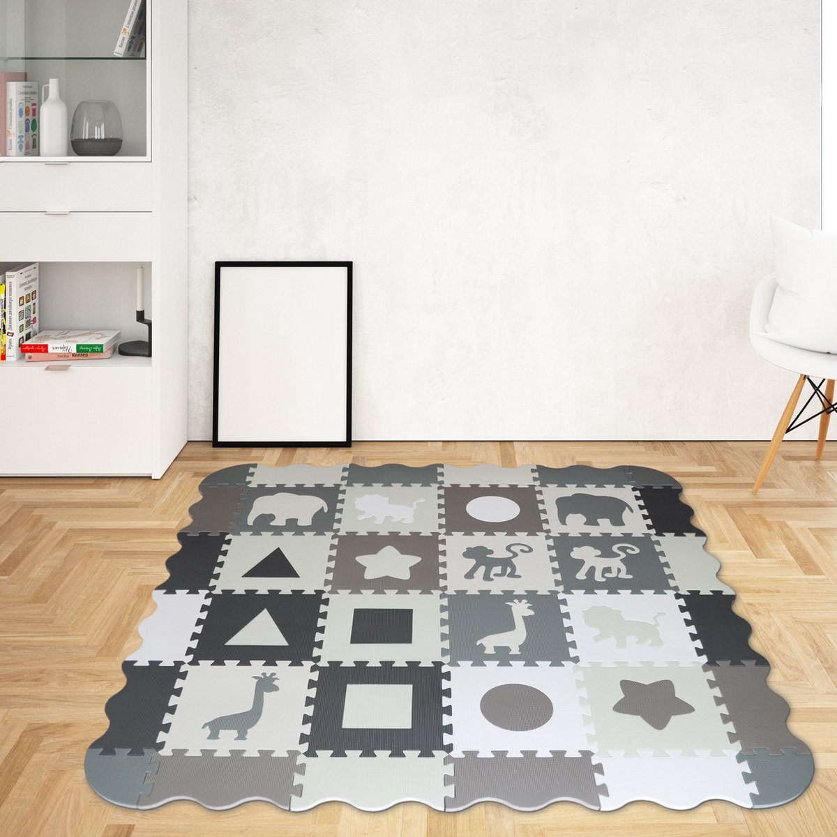Bellettini® Speelmat voor Baby - Speelgoed 1 jaar - 36 Delige Puzzelmat - Kruipmat - Foam Tegels thumbnail 6
