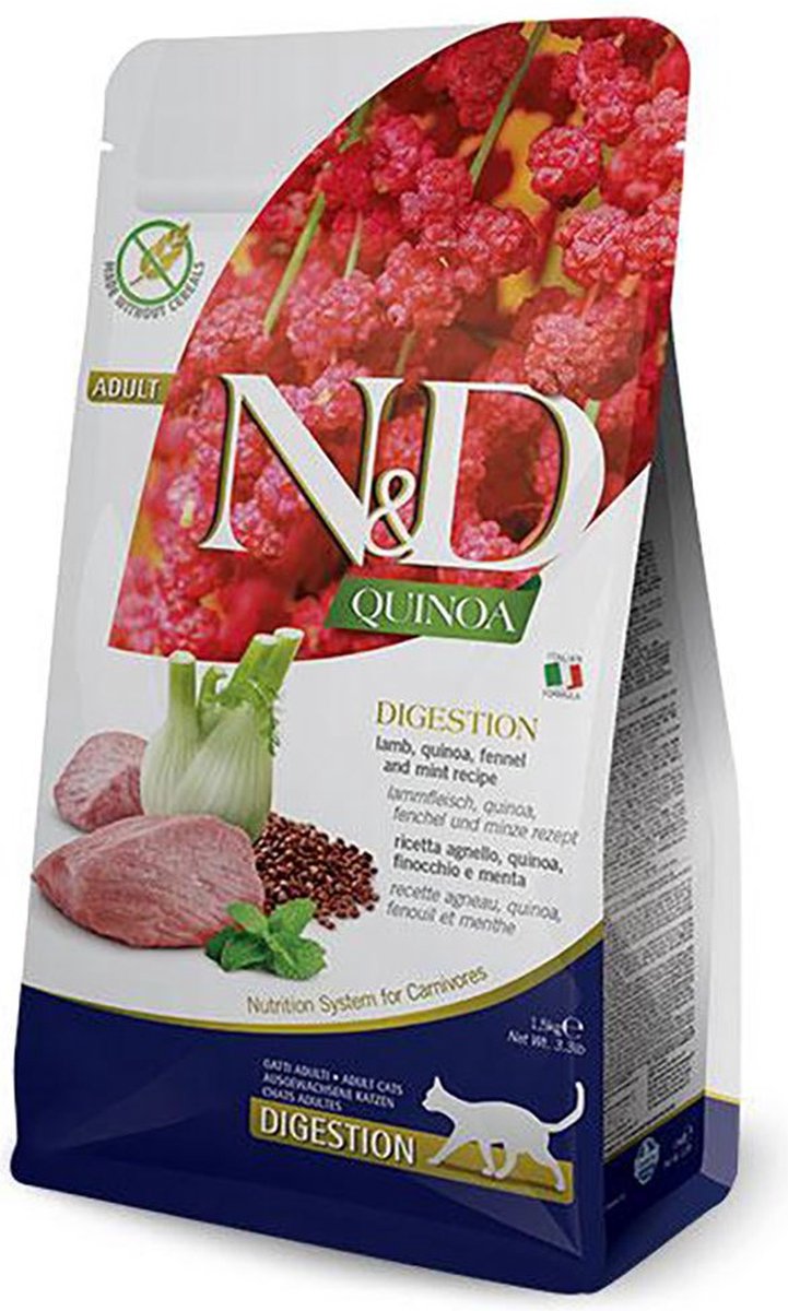farmina Farmina N&D Quinoa Digestion Adult Kattenvoer - Lamb - 5 kg