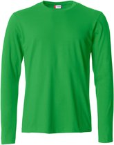 Clique lichtgewicht T-shirt met lange mouwen Appel-groen maat M