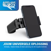 Airplane Buddy® Telefoonhouder - Vliegtuig - Bureau - Tafel - Trein - Auto - Koken - Multifunctioneel - Universeel - 360 Graden Draaibaar - Zwart - GSM Houder