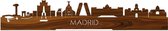 Standing Skyline Madrid Palissander hout - 40 cm - Woon decoratie om neer te zetten en om op te hangen - Meer steden beschikbaar - Cadeau voor hem - Cadeau voor haar - Jubileum - Verjaardag - Housewarming - Aandenken aan stad - WoodWideCities