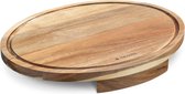 Hoeksnijplank van acaciahout - grote houten snijplank voor hoekbank van acaciahout - houten plank 42 x 32 x 3 cm - grote keukensnijplank