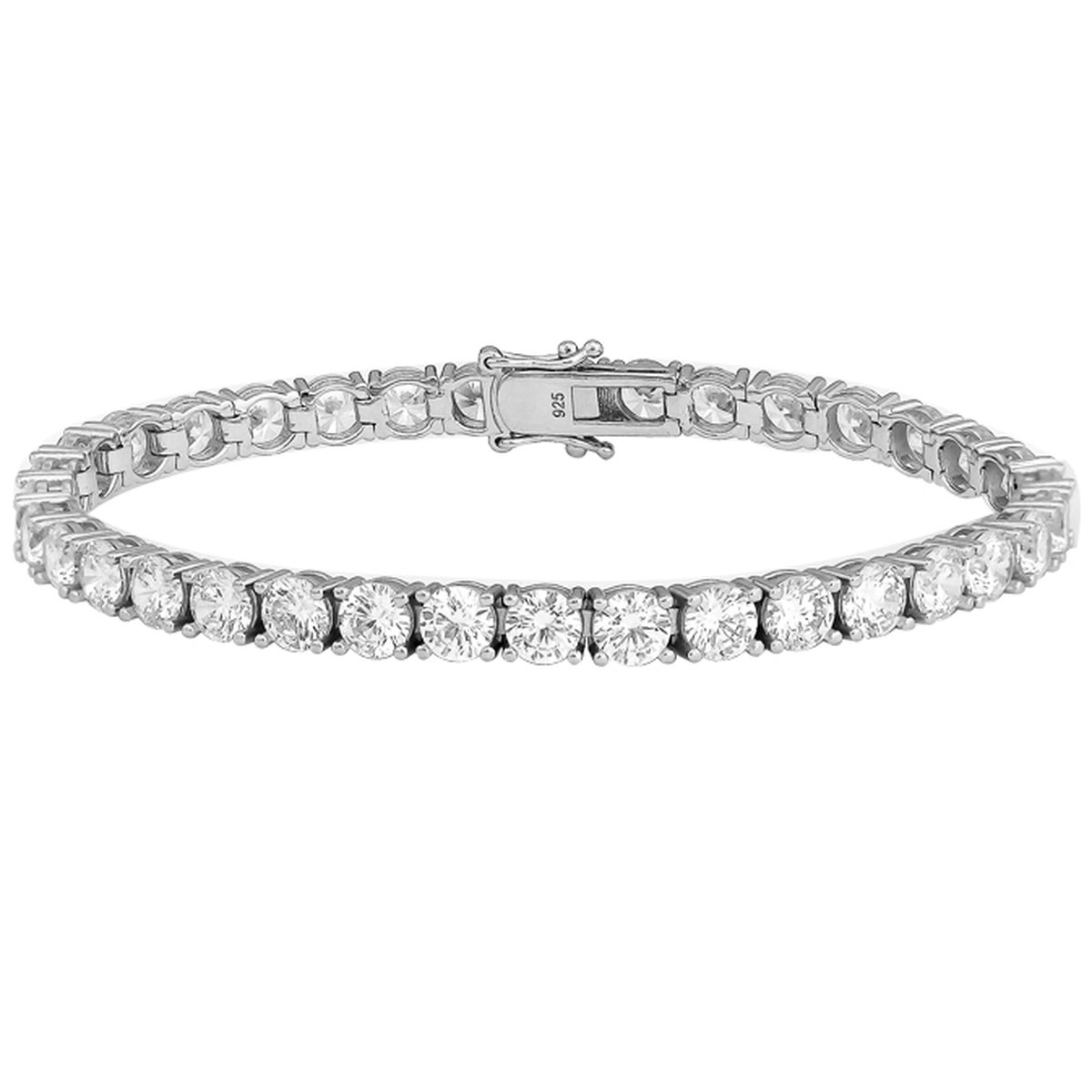 Juwelier Zwartevalk - Zilveren (gerhodineerd) tennis armband - 23.316/20 cm