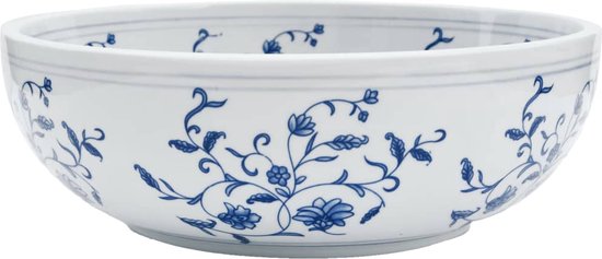 VidaXL Opzetwasbak rond F41x14 cm keramiek meerkleurig