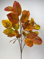 Zijden kunstbloem Chinees Vijgenblad | Oranje | Lengte 65 centimeter