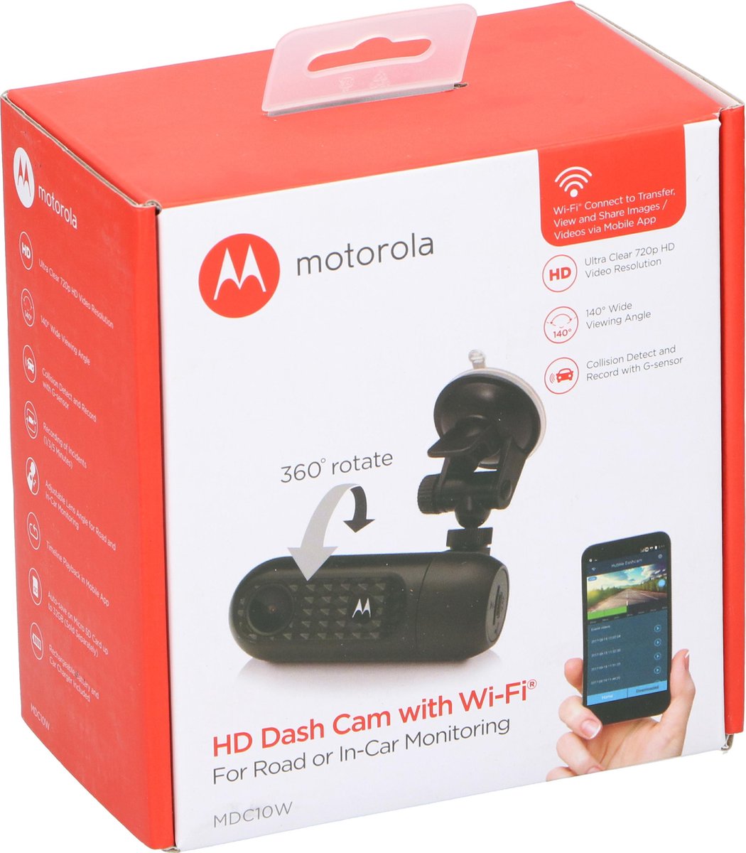 Motorola Dashcam MDC10W - wifi - noir - capteur G | bol.com