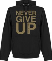 Never Give Up Liverpool Hoodie - Zwart/ Goud - M