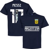 Argentinië Messi 10 Gallery Team T-Shirt - Navy - L