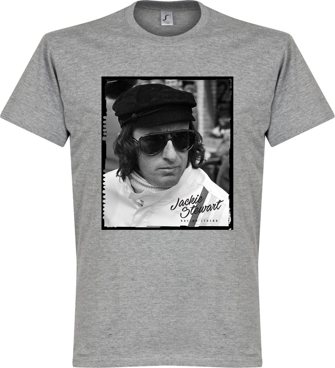 Jackie Stewart Portrait T-Shirt - Grijs - 4XL