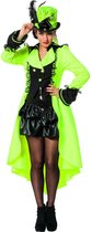 Dans & Entertainment Kostuum | Funky Luxe Jas Neon Geel Vrouw | Maat 40 | Carnavalskleding | Verkleedkleding